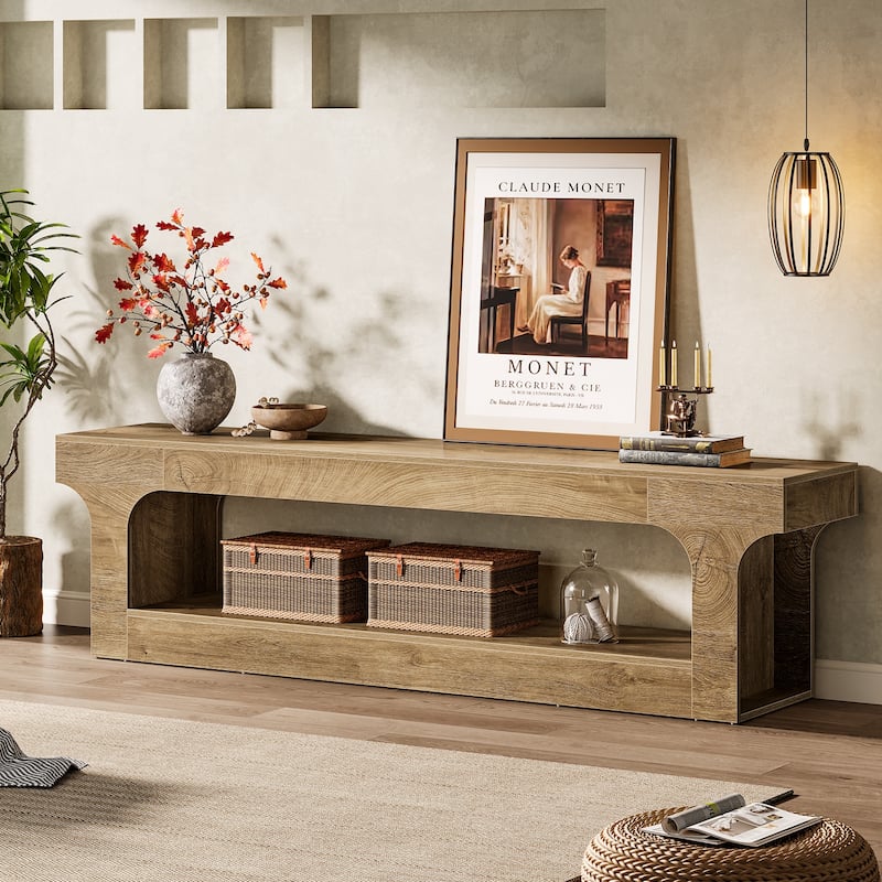 63" TV Stand for TVs Up to 70 Inches, Entertainment Center with Shelf