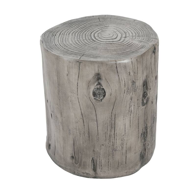 Christopher Knight Home - Terra Rustic Tree-Stump MGO Side Table in Gray Wood Grain - 14.57"W x 13.58"D x 16.93" H