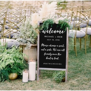 Rustic A Board Magnetic Chalkboard Signs Double Sided Blackboard White - 20" W x 39" H