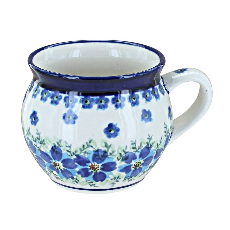 Blue Rose Polish Pottery 911 Zaklady Medium Bell Shaped Mug - Kalina