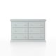 preview thumbnail 1 of 2, Suite Bebe Celeste 6 Drawer Double Dresser Grey