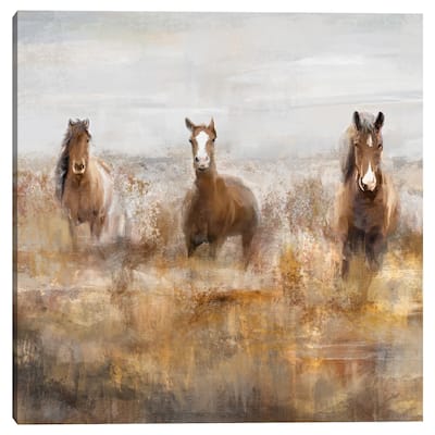 Morning Herd Square by Studio Arts Canvas Art Print