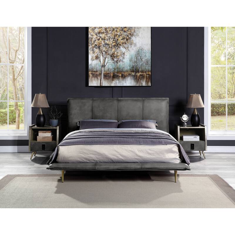 Givens Platform Bed with Metal Leg