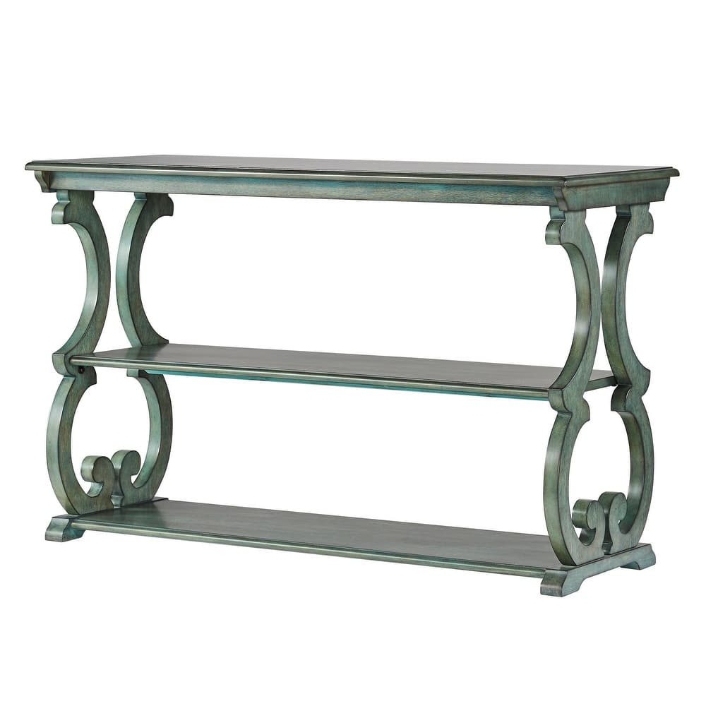 Lorraine Wood Scroll TV Stand Sofa Table by iNSPIRE Q Classic