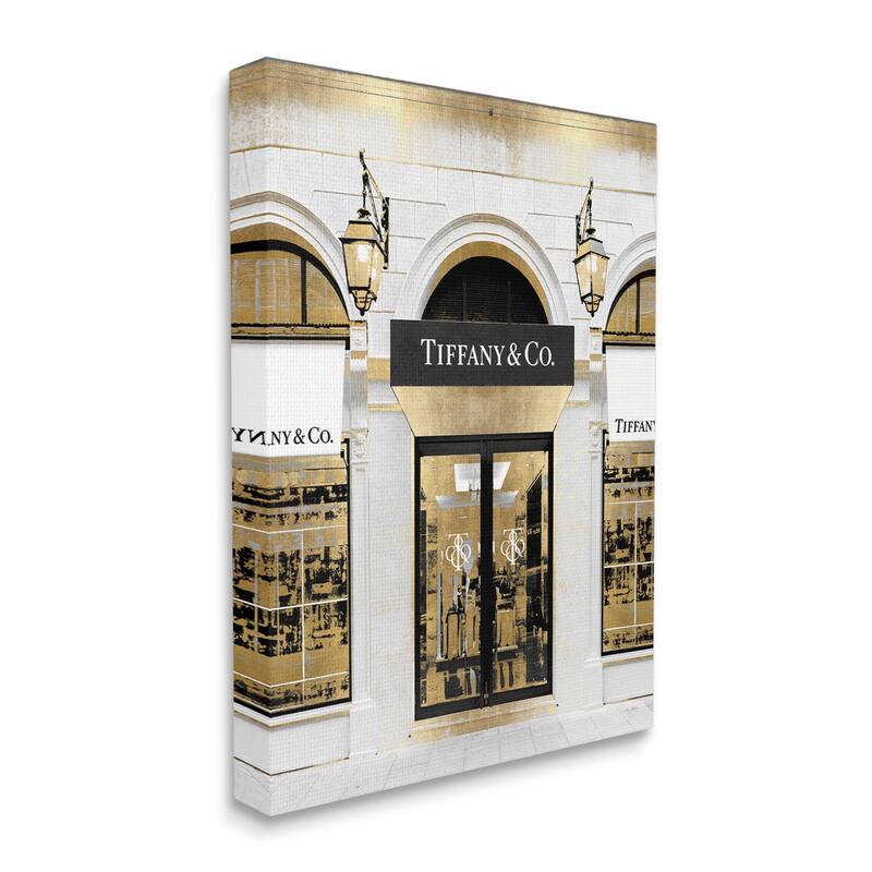 Stupell Designer Jewelry Storefront Urban Glam Fashion Photography Canvas Wall Art - Yellow