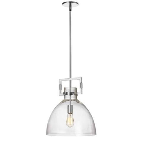 Dainolite Liberty Contemporary Polished Chrome Modern Pendant Light w/ Shade