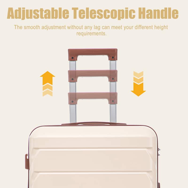 28 Inch Large Checked Luggage, Scratch Resistant Surface Four Multi-Directional Wheels, With Combination Lock and Side Hooks