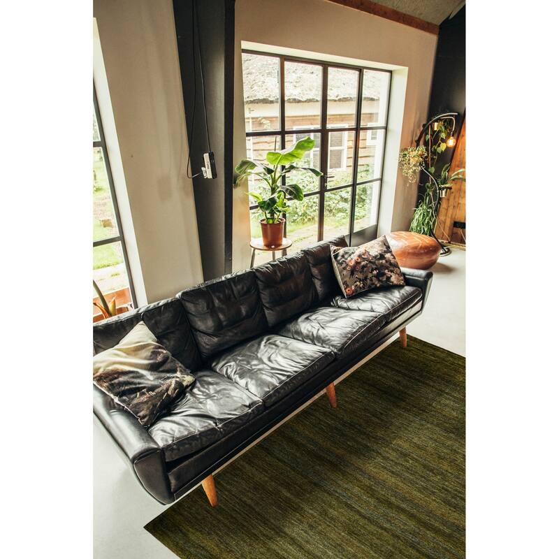 ECARPETGALLERY Hand-knotted Kashkuli Gabbeh Green Wool Rug - 5'5 x 7'9