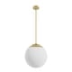 preview thumbnail 2 of 8, Hunter Hepburn 1 Light Pendant - Kitchen Island, Bedroom, Foyer - Globe, Mid-Century Modern, Art-Deco