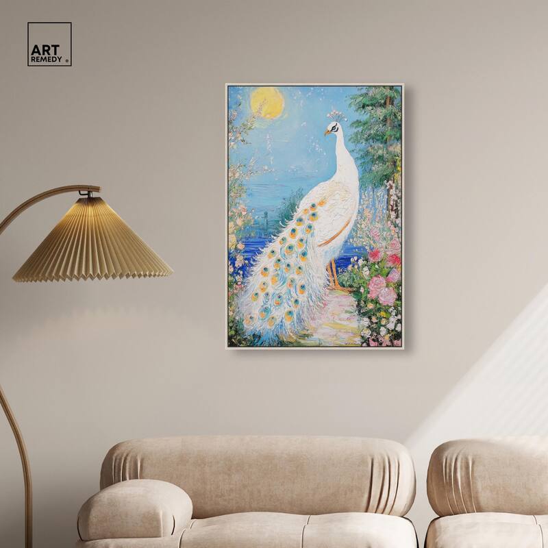 Peacock in Paradise Canvas by Art Remedy