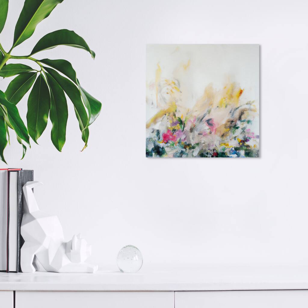 Wynwood Studio Canvas Abstract Blurred Happiness Yellow and Dark Yellow Modern & Contemporary Wall Art Canvas Print