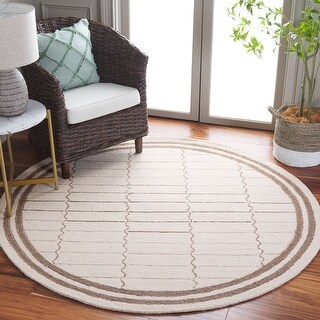 SAFAVIEH Handmade Metro Pille Modern Stripe Wool Rug