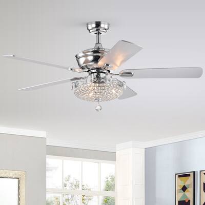 52" Larrisa 5 Blade Chandelier Ceiling Fan with Remote Control and Light Kit Included