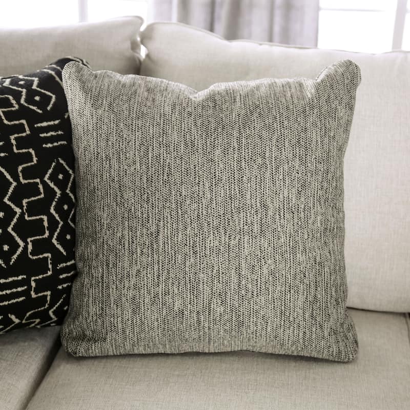 Ilka Transitional Chenille L-Shaped Flared Arms Sectional by Furniture of America