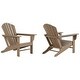 preview thumbnail 74 of 85, POLYTRENDS Altura Classic Poly Outdoor Adirondack Chair (Set of 2) Weathered Wood