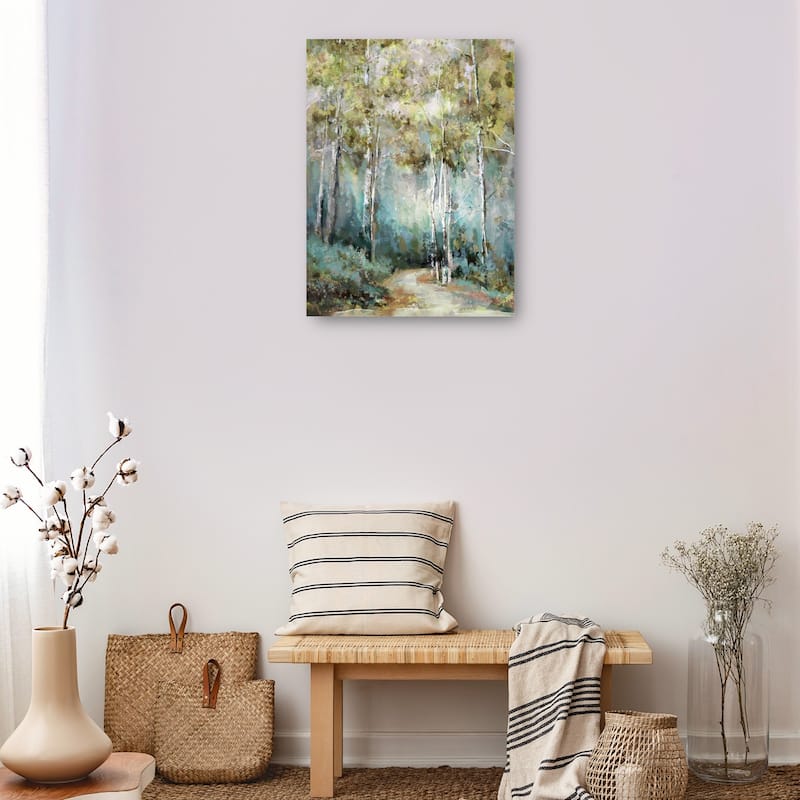 Winding Way Spring By Studio Arts Canvas Art Print