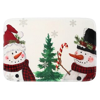 Memory Foam Digital Print Mat (Double Snowman) - 20x16 - Bed Bath