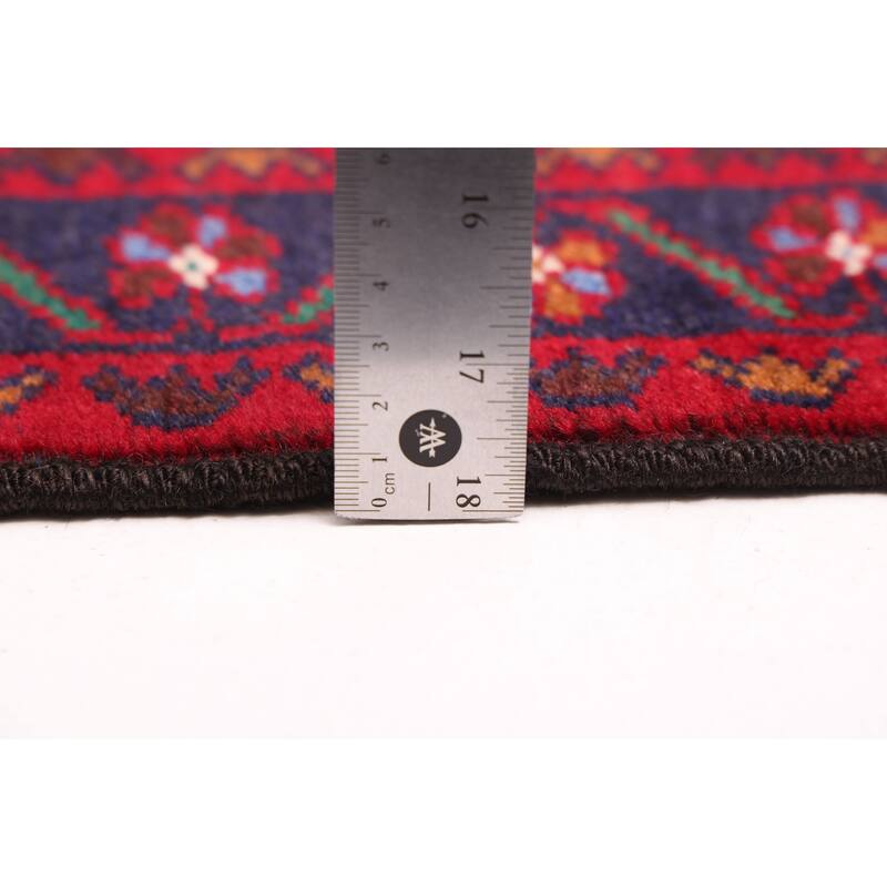 ECARPETGALLERY Hand-knotted Teimani Red Wool Rug - 3'5 x 6'4