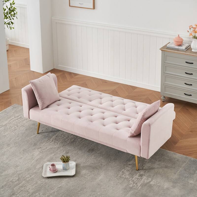 71" Convertible Double Folding Living Room Sofa Bed