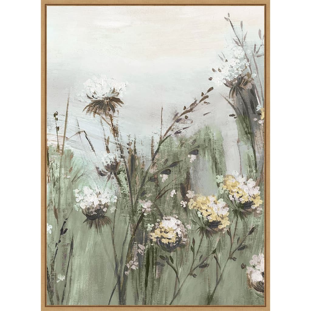 Wildflowers in a Gentle Breeze No. 1 by PI Studio Framed Canvas Wall Art Print
