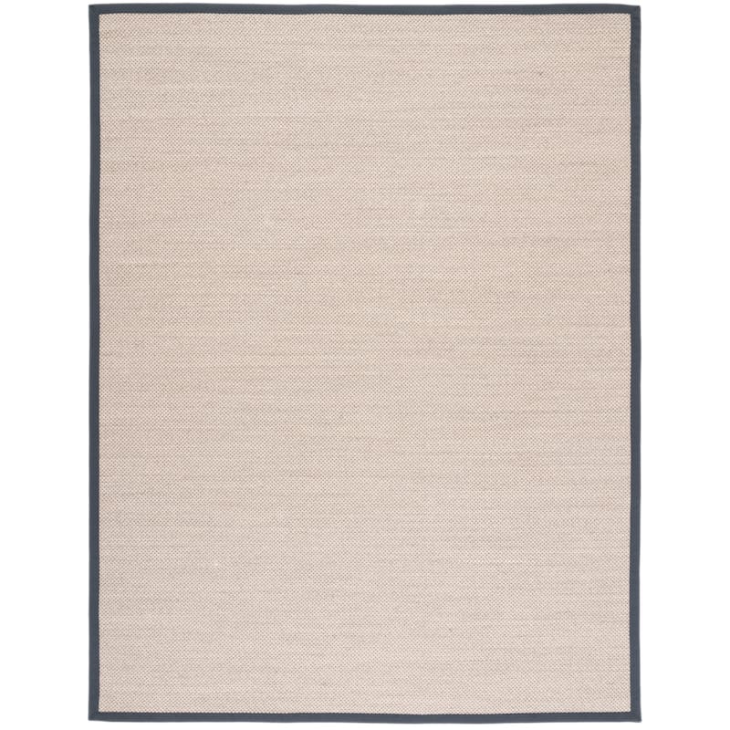 SAFAVIEH Natural Fiber Pacific Casual Border Sisal Rug - 11' x 15' - Marble/Dark Grey - Rectangle