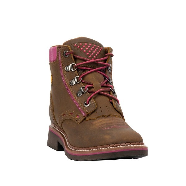 womens square toe steel toe boots