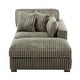 preview thumbnail 77 of 174, 41" W Plush Corduroy Chaise Lounge with Pillows