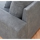preview thumbnail 7 of 5, Luxe Sleeper Sofa Corduroy Upholstery Double Chaise Design Convertible to Twin Size Bed