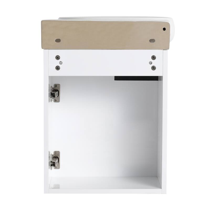 BNK 16''/23'' Bathroom Vanity with Sink, Freestanding/Floating Bathroom Vanity with Soft Close Doors & Shelf ﻿