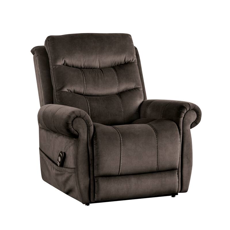Furniture of America Denn Power Lift Assist Recliner with Massage, Heating and USB Port