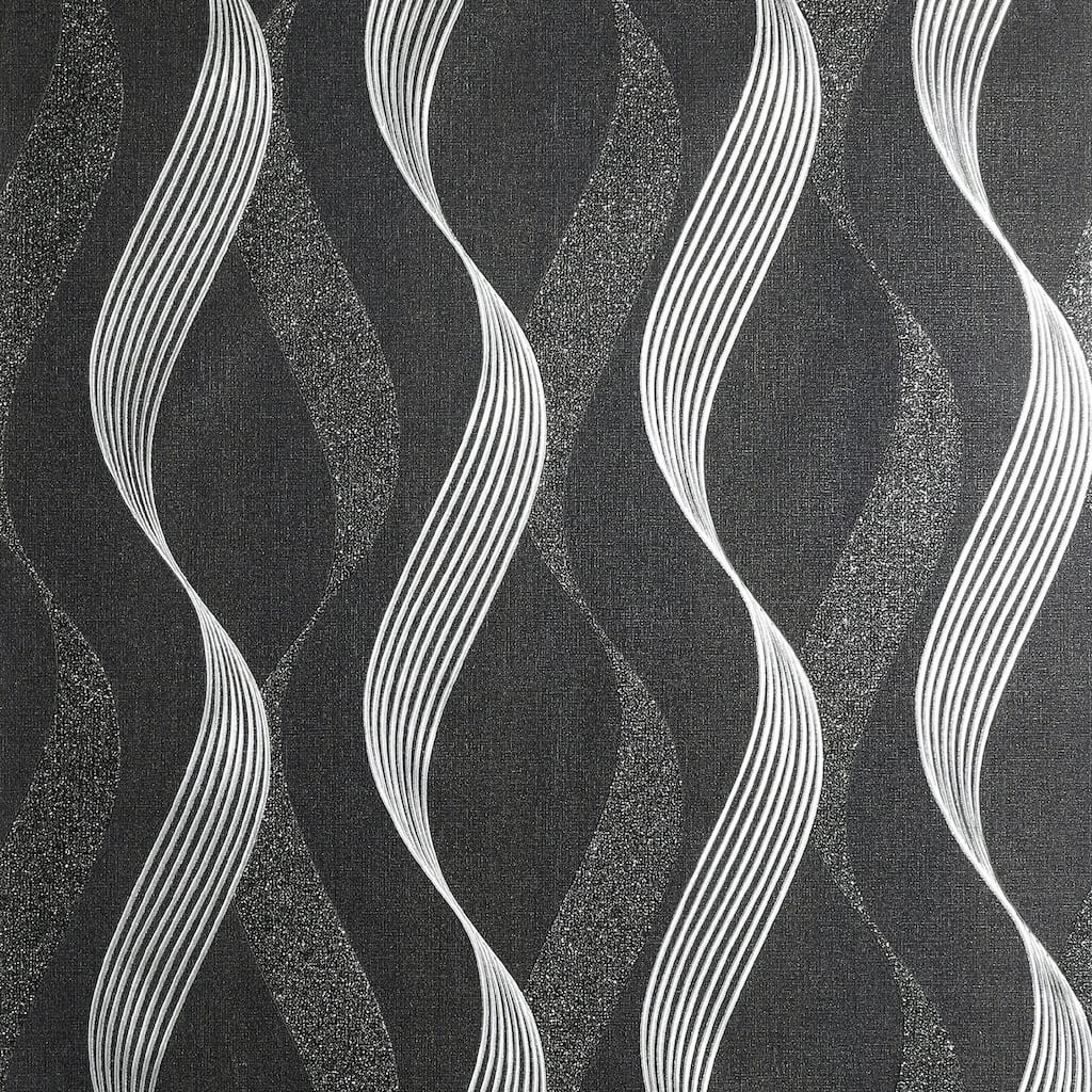 Arthouse Wilhelmina Black Ribbon Wallpaper