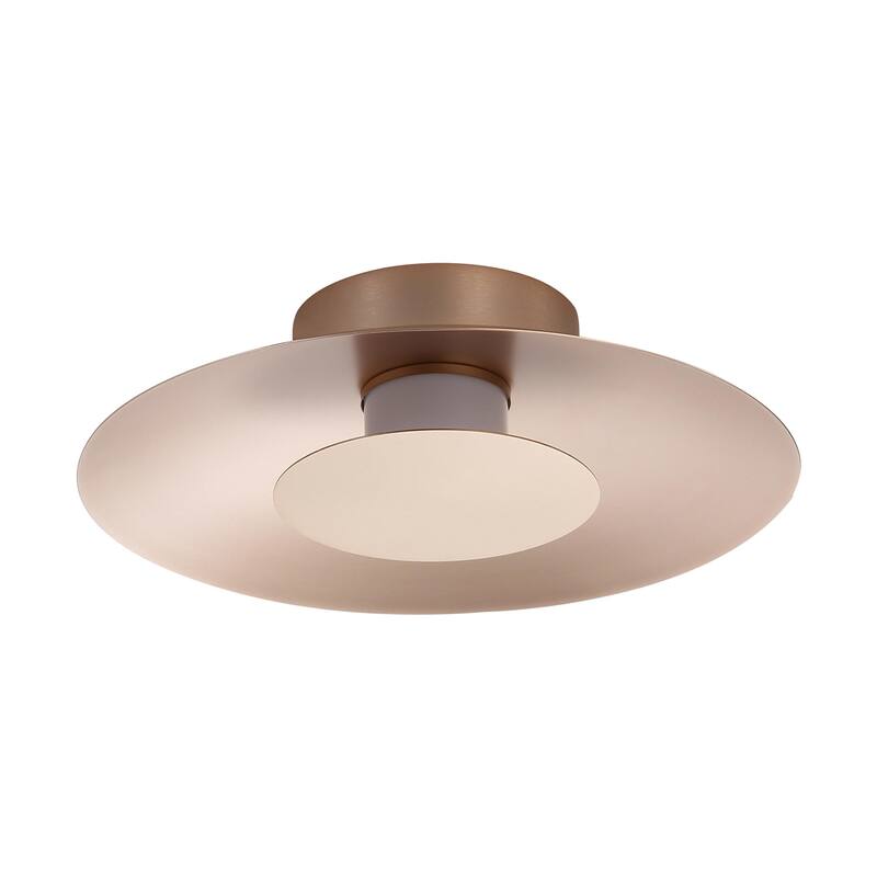Yep by Golden Lighting Luma Integrated LED Flush Mount in French Gold and French Gold shade