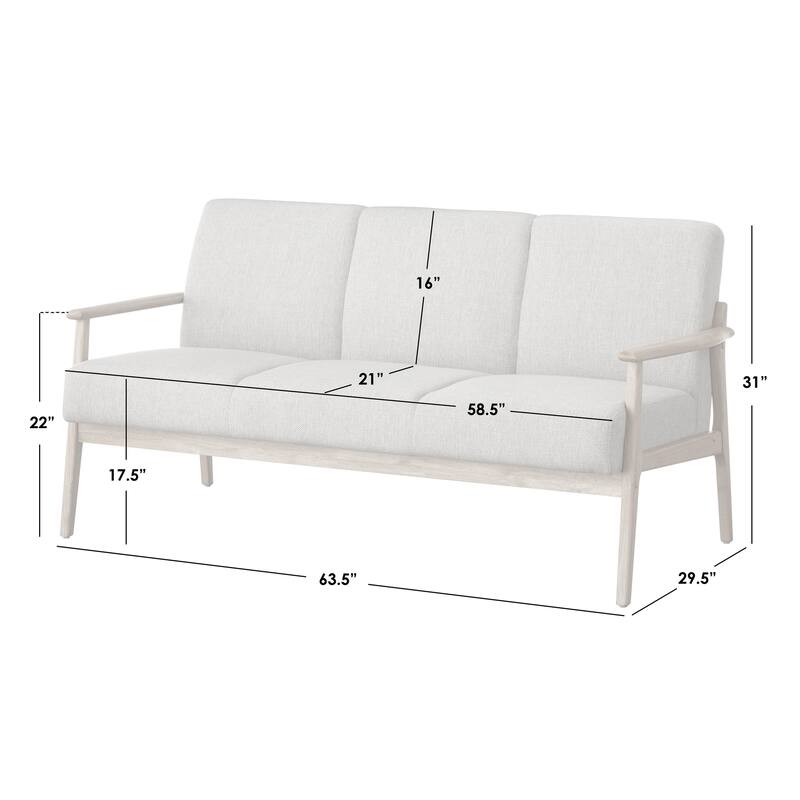 Lifestorey Beaumont Solid Wood 3-Piece Living room Set