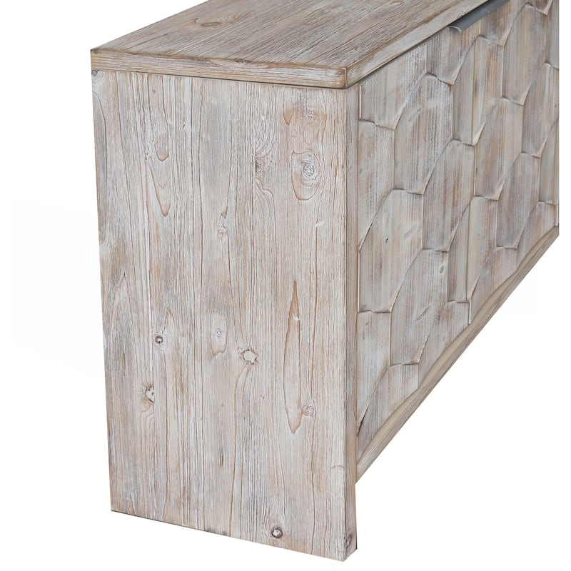Farmhouse Style 4 Door Wooden Cabinet Sideboard Buffet