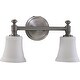 preview thumbnail 3 of 1, Quorum International Rossington 2 Light 16-1/8" Wide Bathroom Vanity Satin Nickel