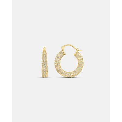 SHYMI Thick Pave Hoops