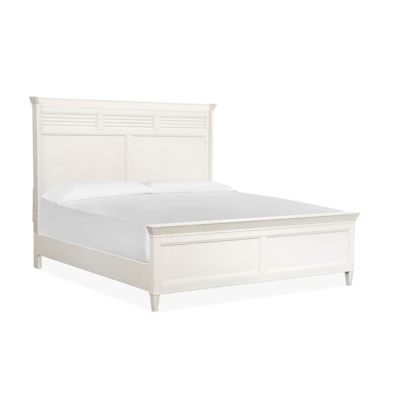 Salt Life Home Echo Isles Sea Pearl and Driftwood Classic Panel Bed - Queen