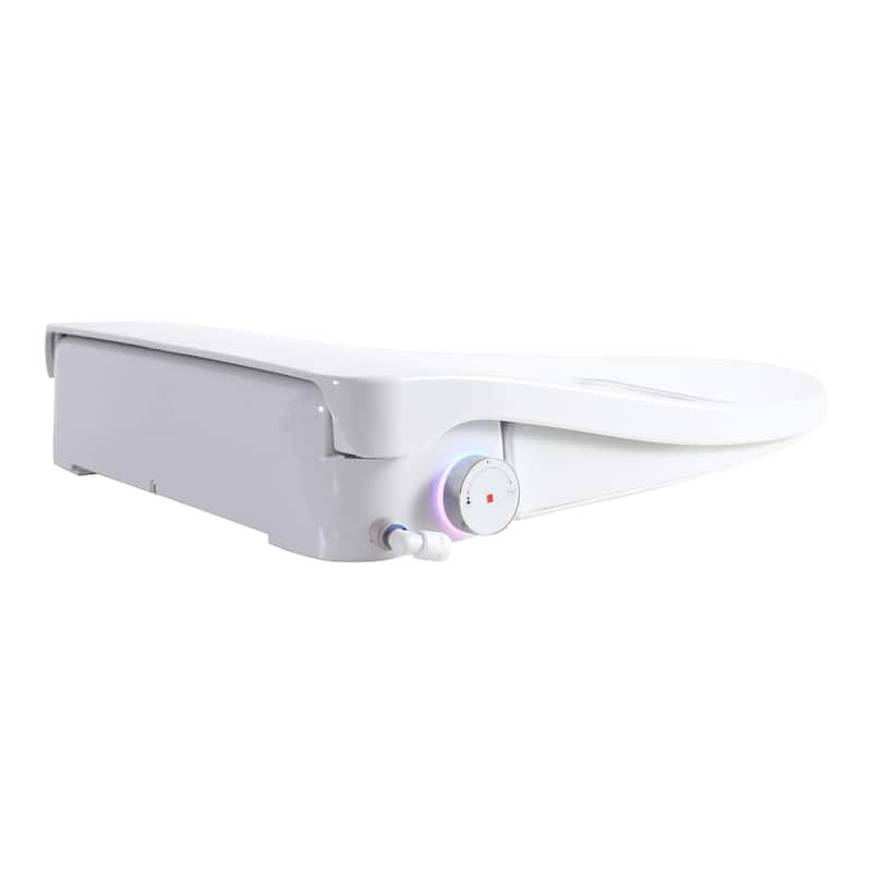 Smart Bidet Toilet Seat With Side Knob Adjustable Heated Seat With Portable Bidet,Auto Open/Close,Night Light, Only Seat