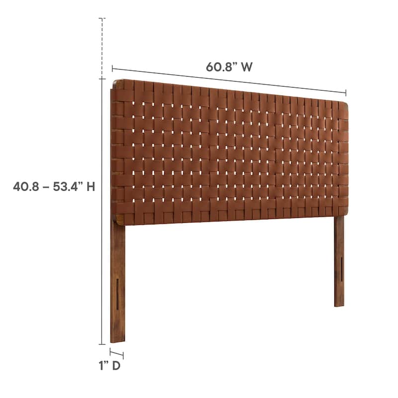 Sparta Twin/Full/Queen/King Vegan Leather Weave Headboard