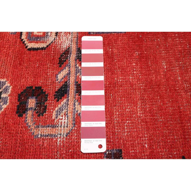 ECARPETGALLERY Hand-knotted Andelz Red Wool Rug - 4'2 x 7'2