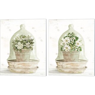 Cindy Jacobs 'Floral Cloche' Canvas Art (Set of 2)