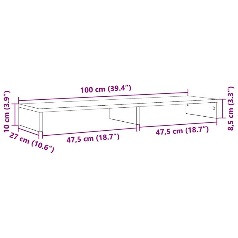 vidaXL Monitor Stand Engineered Wood