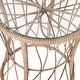 preview thumbnail 9 of 22, Indoor/Outdoor Rattan Rope Bistro Set, Glass Top Table & Cushions