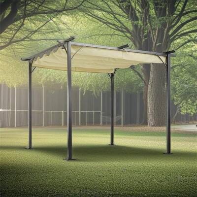 10' x 10' Outdoor Retractable Pergola Canopy