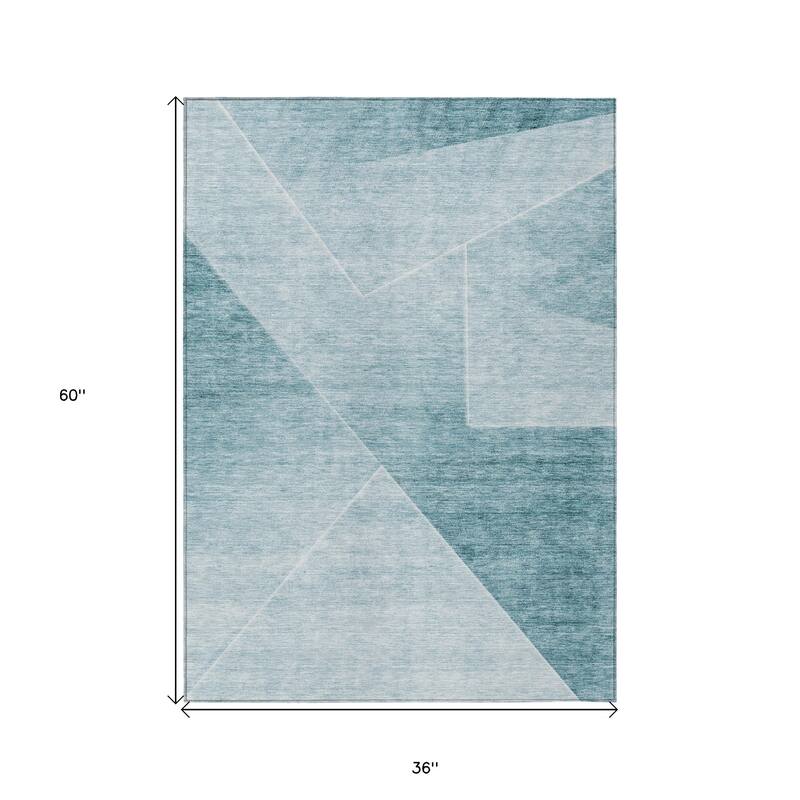 HomeRoots Abstract Transitional Rectangle Outdoor Rug