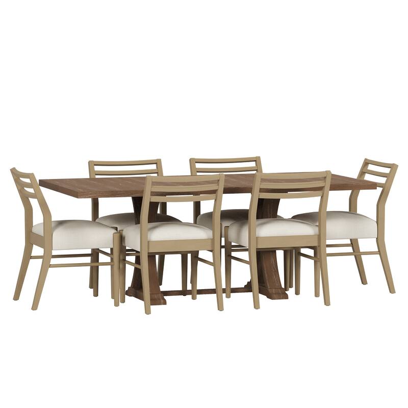 Fernleaf Upholstered Expandable 7 Piece Dining Set by Christopher Knight Home