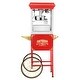 preview thumbnail 8 of 8, Popcorn Machine with Cart – 8oz Popper with Stainless-steel Kettle by Great Northern Popcorn (Red)