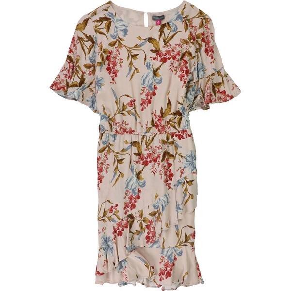 slide 1 of 4, Vince Camuto Womens Floral Blouson Dress