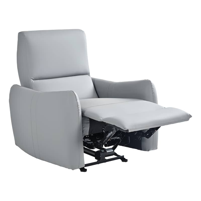 PU Leather Wall Hugger Recliner Chair with USB and Type-C Ports, Power Button Recline, and 330 lbs Capacity