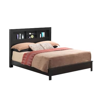 Black Full Bed with Transitional Design, Sleek Finish and Spacious Frame for Stylish Bedrooms with Added Storage Space